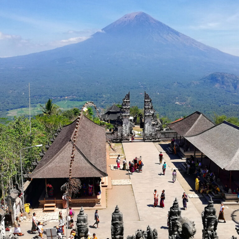 Lempuyang Temple with Agung in Background - Places to See in Bali