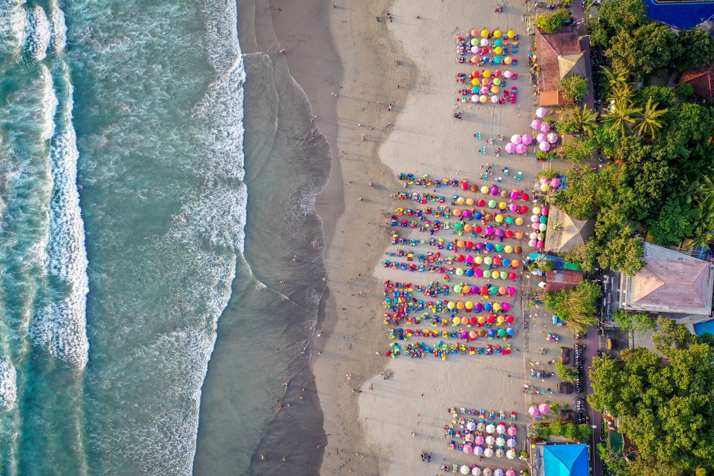 Seminyak Aerial View with Resurgence Group - small group tour.